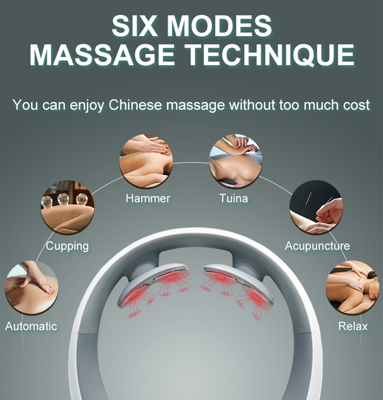 Imitation TCM technique neck massager